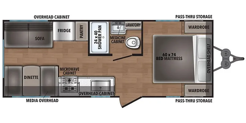 2026 Shasta I-5 521CK - Floor plan