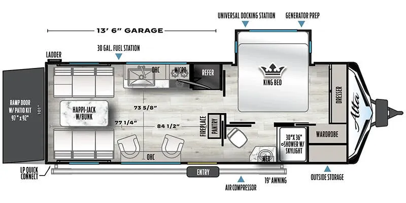 2025 East to West Alta 2400KTH - Floor plan