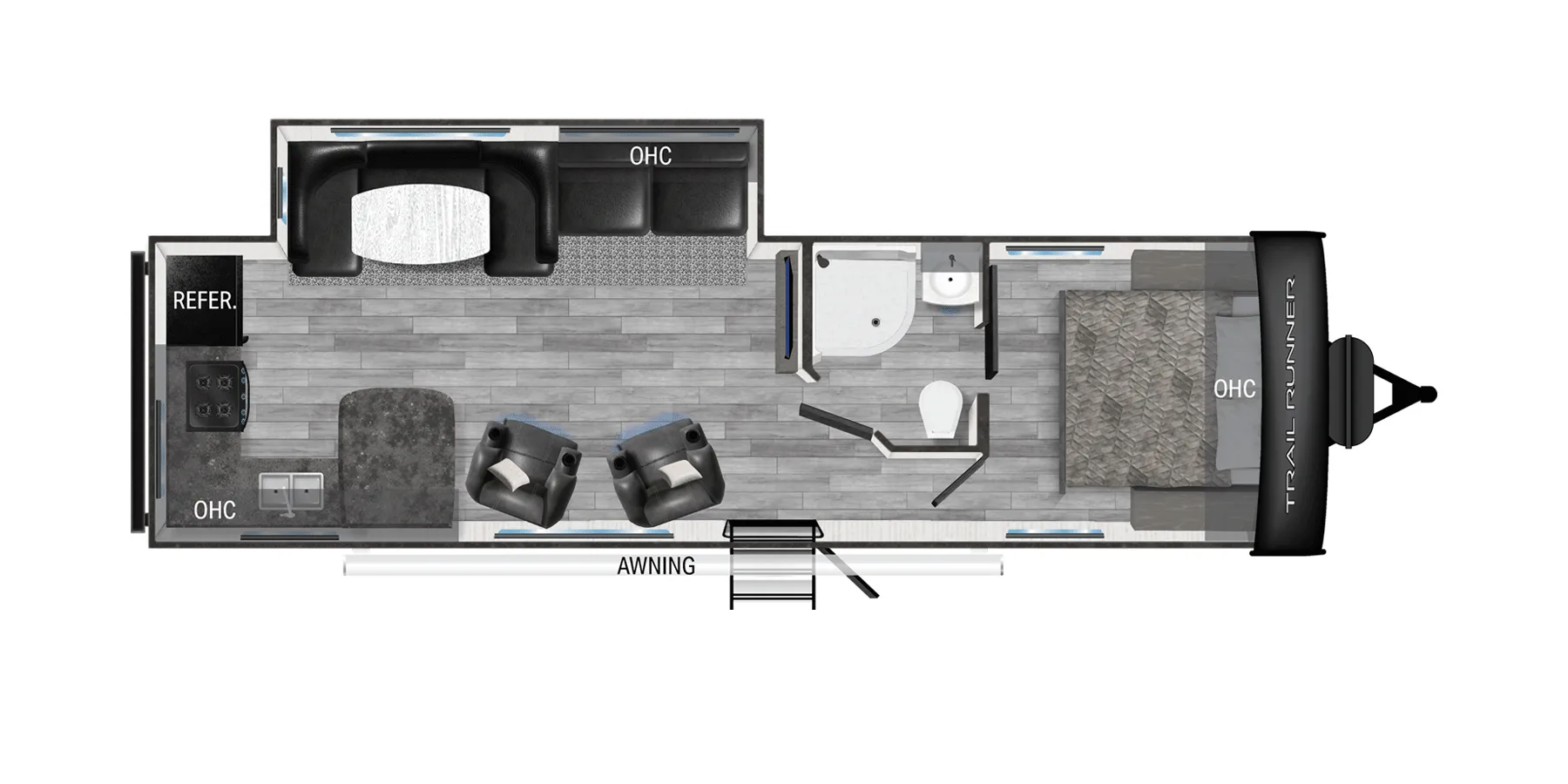 2025 Heartland Trail Runner 27RKS - Floor plan