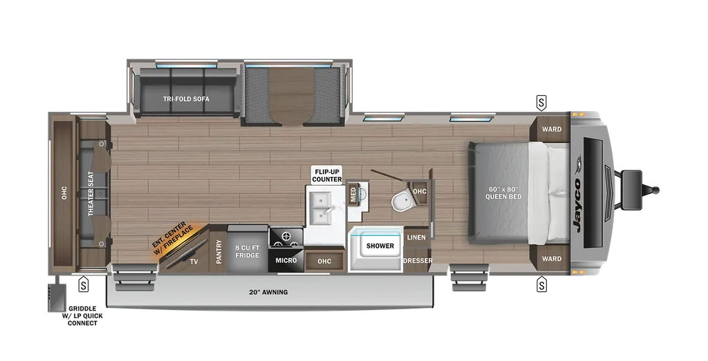 2024 Jayco White Hawk 29RL floor plan