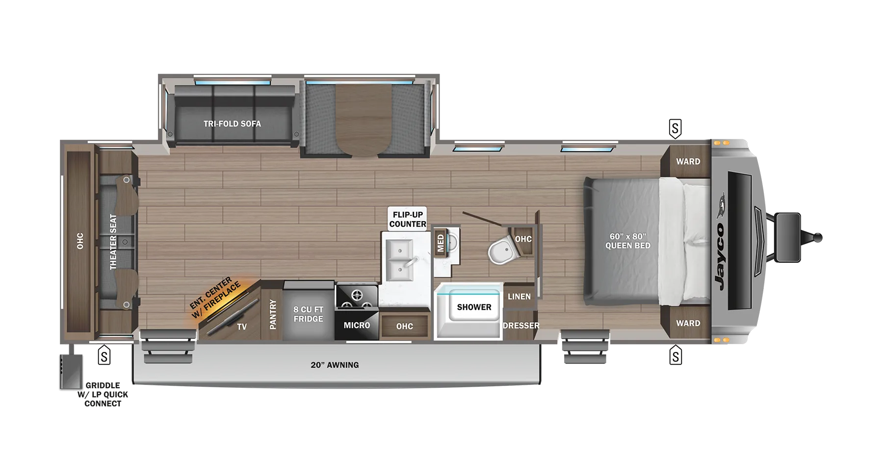 2024 Jayco White Hawk 29RL - Floor plan
