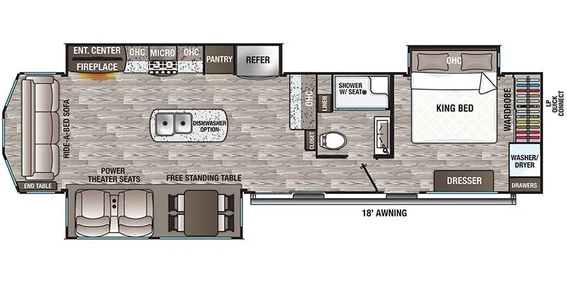 Forest River Cedar Creek Cottage 40CRS floor plan