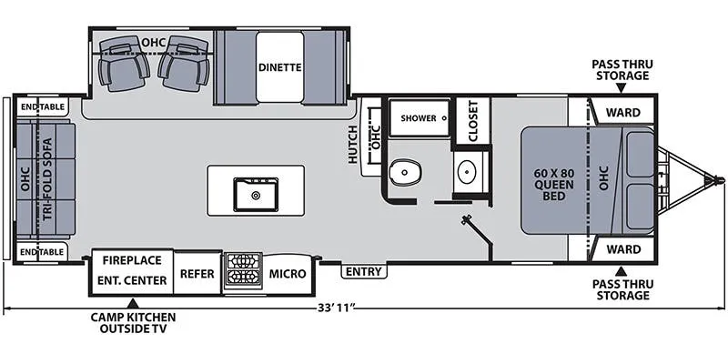 2022 Coachmen Apex Ultra Lite 293RLDS - Floor plan