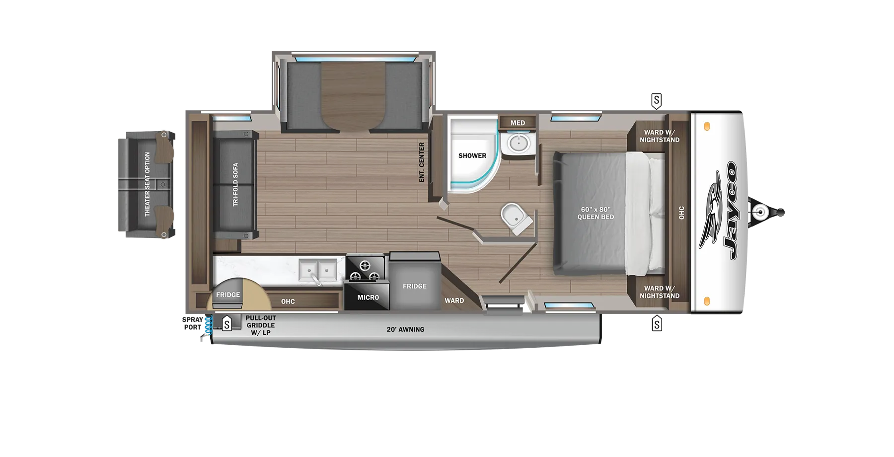 2025 Jayco Jay Feather 24RL - Floor plan