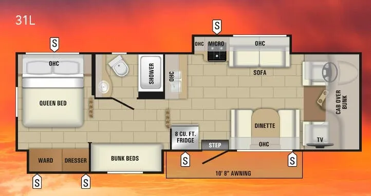 Entegra Coach Odyssey 31F floor plan