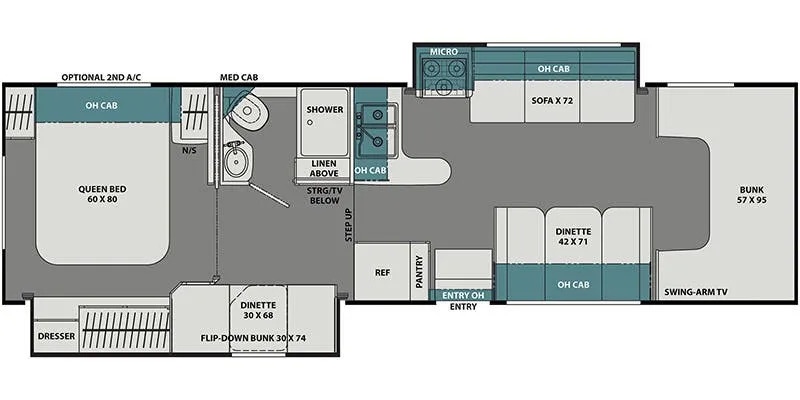 2024 Coachmen Freelander 30BH - Floor plan
