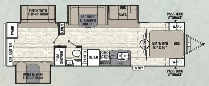 Coachmen Freedom Express Liberty Edition 312 BHDSLE floor plan