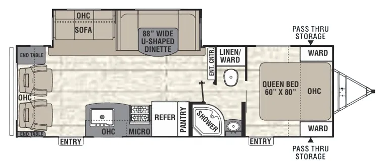 Coachmen Freedom Express Maple Leaf Edition 281 RLDSLE floor plan