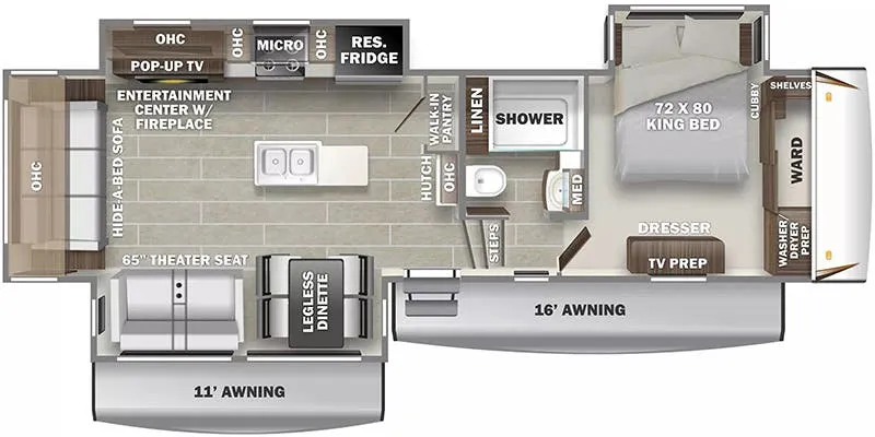 2021 Prime Time Sanibel 3102RSWB - Floor plan