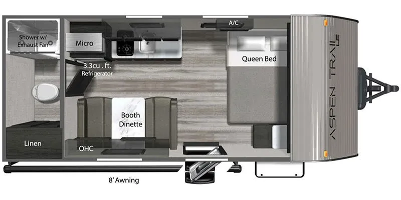 2024 Dutchmen Aspen Trail Mini 17RB - Floor plan