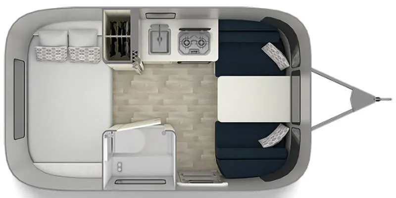 Airstream Bambi 16RB floor plan