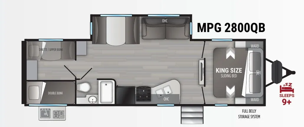 Cruiser RV MPG 2800QB floor plan