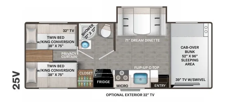 Thor Motor Coach Chateau 25V floor plan