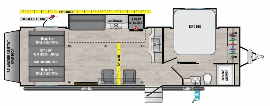 Alliance RV Valor All-Access 29T18 floor plan