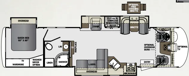 2016 Forest River Georgetown XL 377TS floor plan