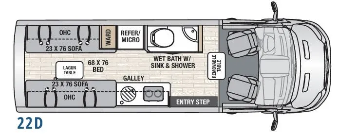Coachmen Beyond 22D RWD floor plan