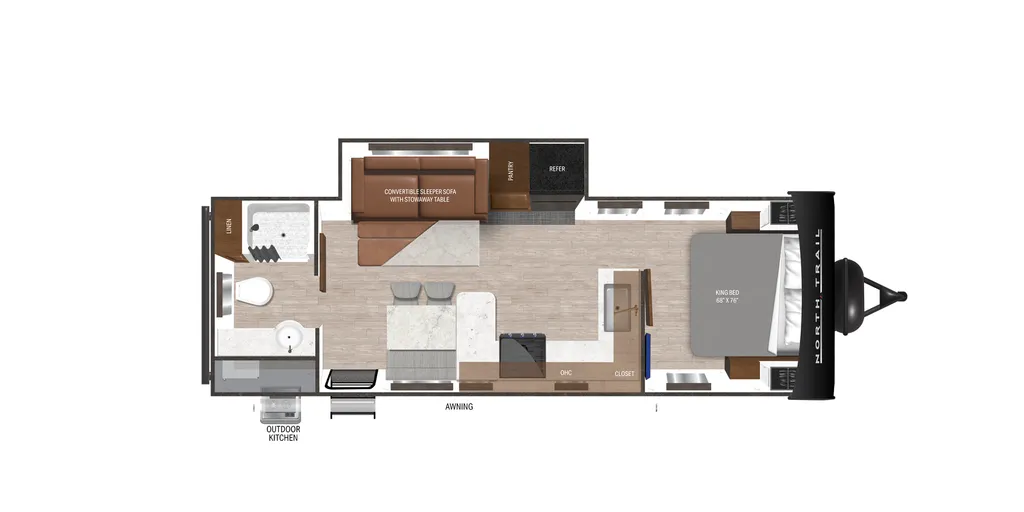 2024 Heartland North Trail 25RBP floor plan