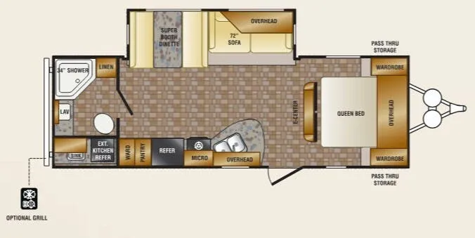 CrossRoads Zinger ZT25RB floor plan