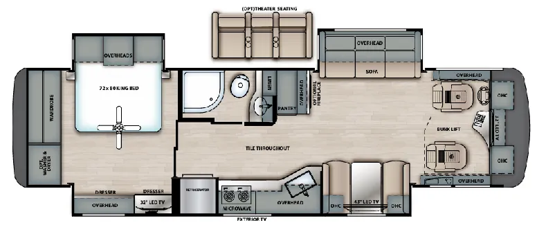 Forest River Berkshire 34B floor plan