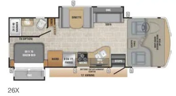Entegra Coach Vision 26X floor plan