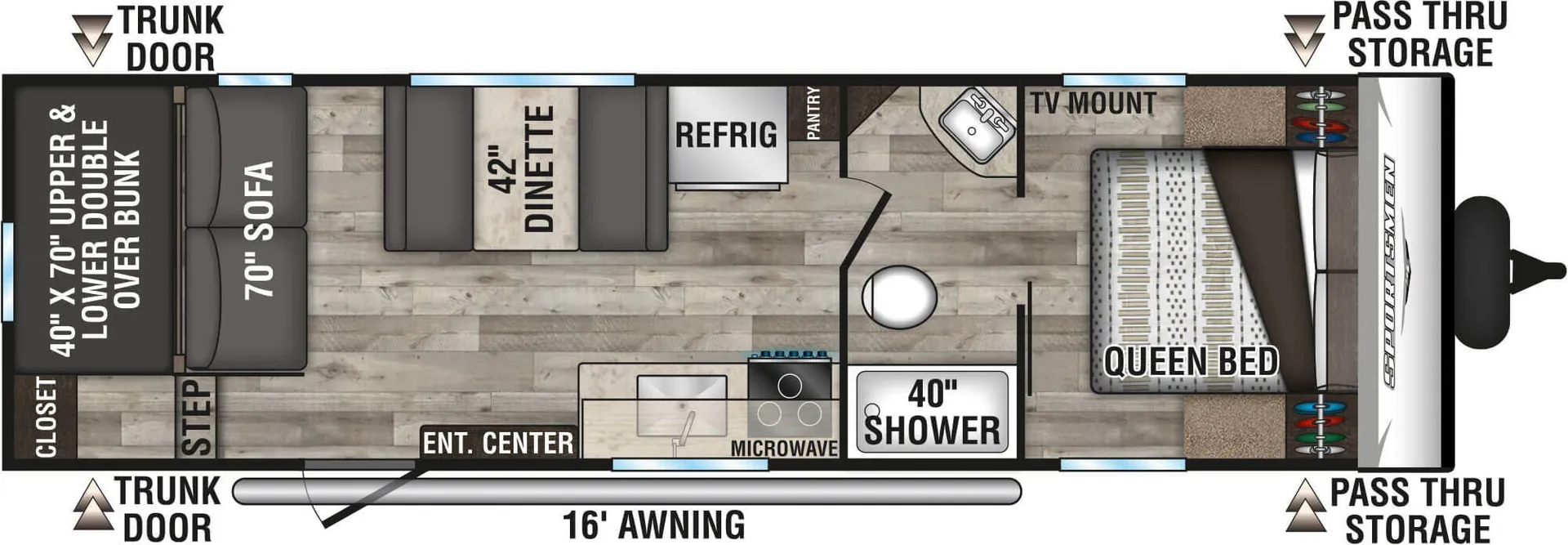 2022 K-Z Rv Sportsmen Se 270BHSE - Floor plan