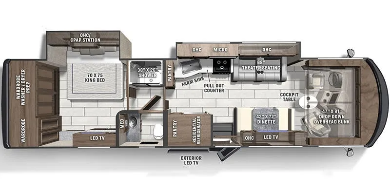 2024 Coachmen Sportscoach SRS 339DS - Floor plan