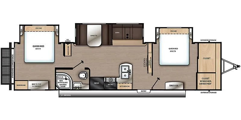 Coachmen Catalina Legacy Edition 343BHTS2QB floor plan