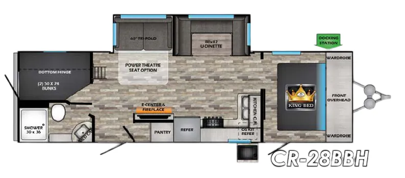 CrossRoads Cruiser Aire CR28BBH floor plan
