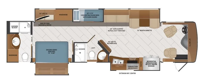 Fleetwood Discovery 38N floor plan
