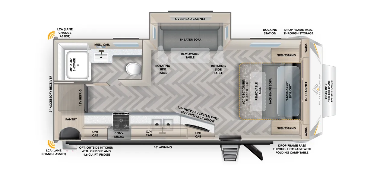 Ember RV Touring Edition 21MRK floor plan