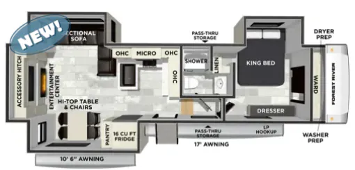 Forest River Wildcat 32CHILL floor plan