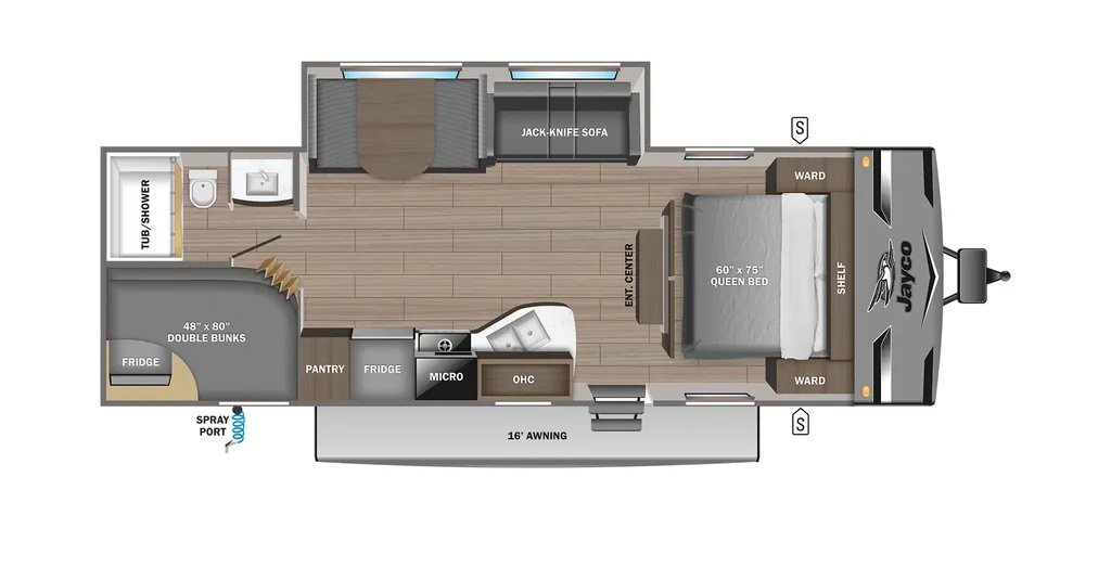 2023 Jayco Jay Flight 267BHS floor plan