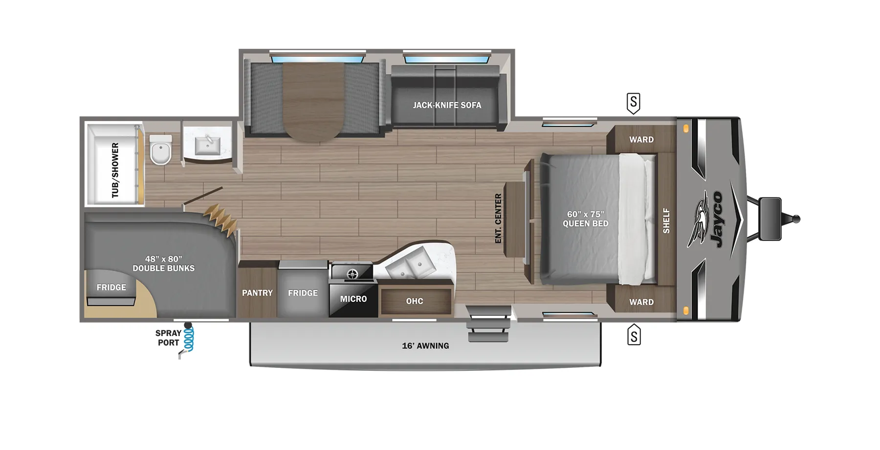 2023 Jayco Jay Flight 267BHS - Floor plan