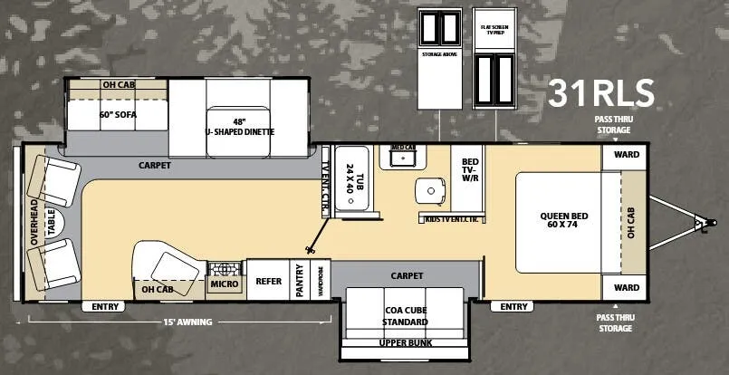 Coachmen Catalina Deluxe 31RLS floor plan