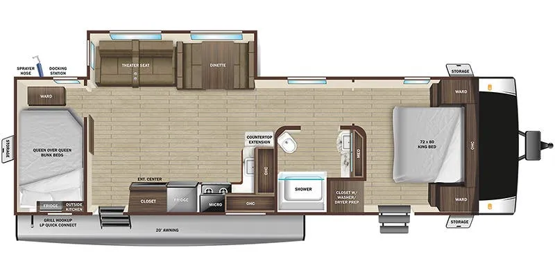 Highland Ridge Light 296BHS floor plan