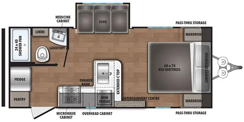 2024 Shasta RVs Shasta 20RB - Floor plan