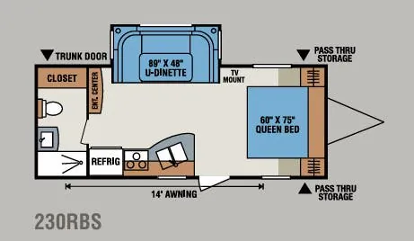 K-Z Spree 230RBS floor plan