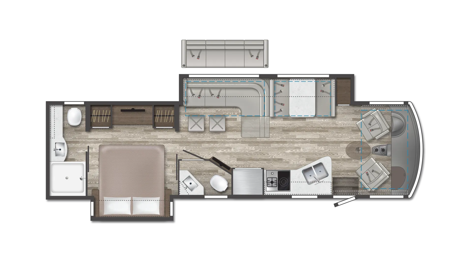 2024 Winnebago Adventurer 35F - Floor plan