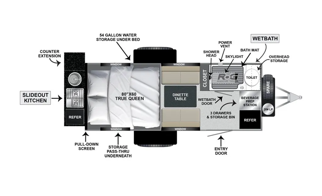 2024 Encore RV ROG 16FB floor plan