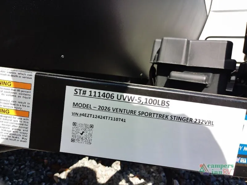 2026 Venture RV SportTrek Stinger 232VRL - Photo 2
