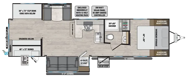 2024 Alliance RV Delta 321BH - Floor plan