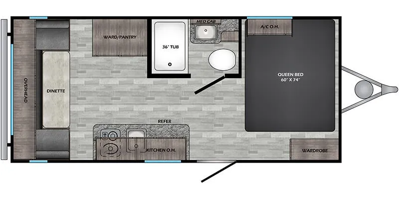 2020 CrossRoads Zinger Lite ZR18RD floor plan