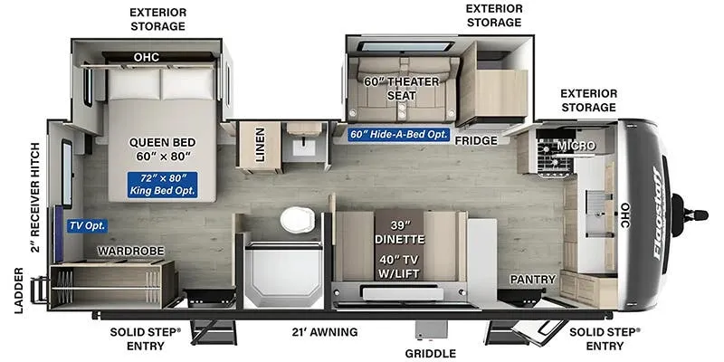 2025 Forest River Flagstaff Super Lite 26SFK - Floor plan