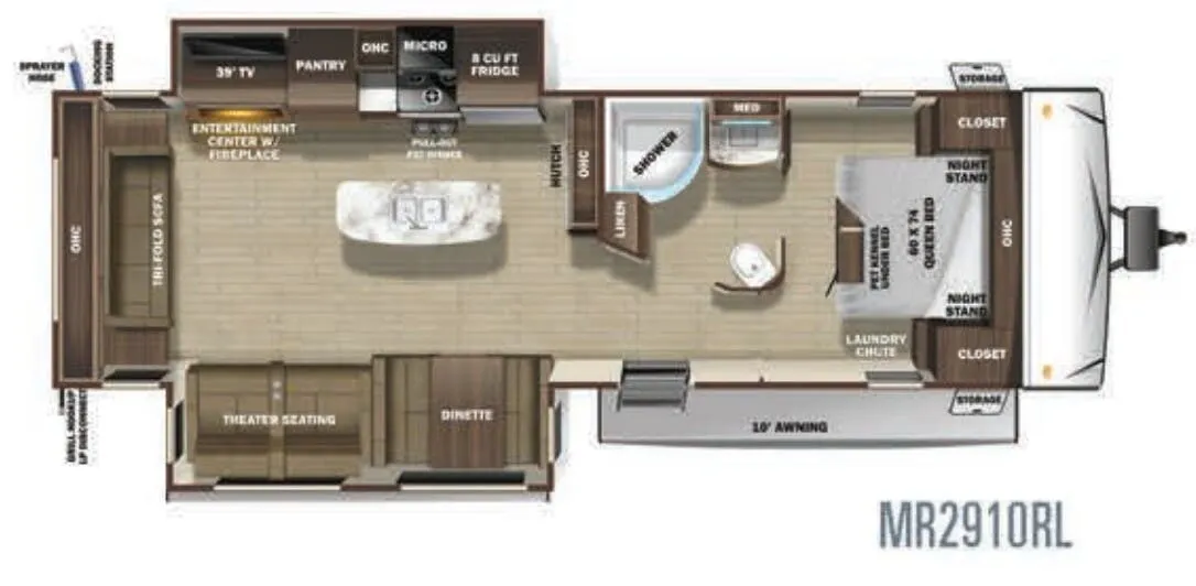 Highland Ridge Mesa Ridge Lite MR2910RL floor plan
