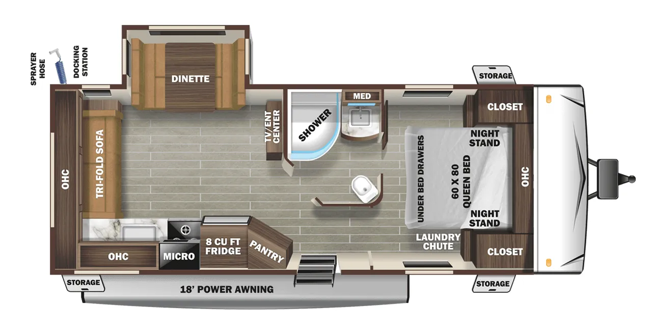 2021 Starcraft Super Lite 242RL - Floor plan
