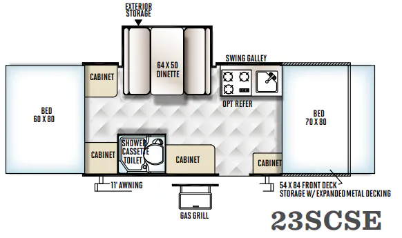 Forest River Flagstaff SE 23SCSE floor plan