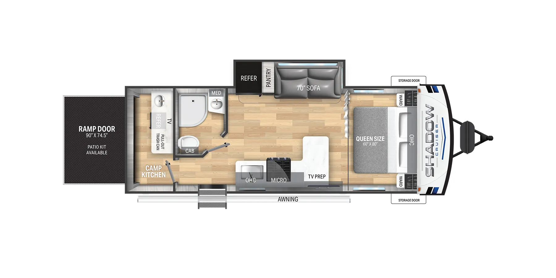 Cruiser RV Shadow Cruiser 240RPD floor plan
