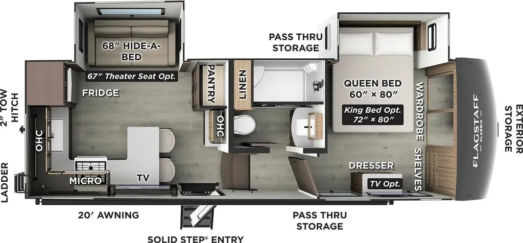 2026 Forest River Flagstaff Classic F281RK floor plan