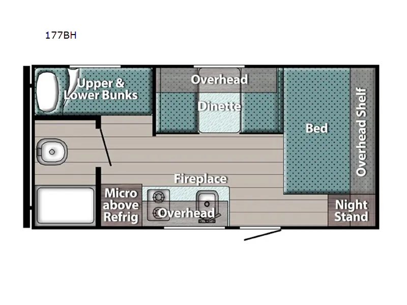 2026 Gulf Stream RV Ameri-Lite Super Lite 177BH - Floor plan