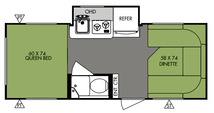 Forest River R-Pod RP-178 floor plan